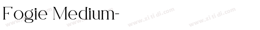 Fogie Medium字体转换